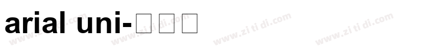 arial uni字体转换